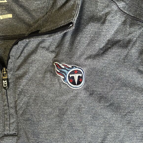 Cutter & buck Tennessee Titan Men’s Quarter Zip Vest Dry Tec 50+ UPF 3XT NFL - Picture 2 of 8